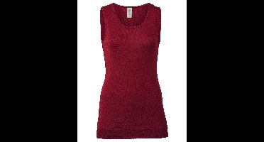 Dames Longtop Zijde Wol Engel Natur Kleur Bordeauxrood Maat 38/40 - Medium