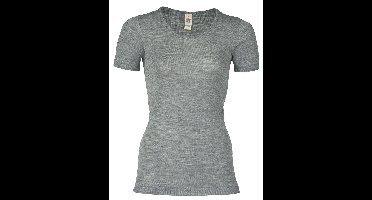 Dames T-Shirt Zijde Wol Engel Natur Kleur Grijs Maat 42/44 - Large