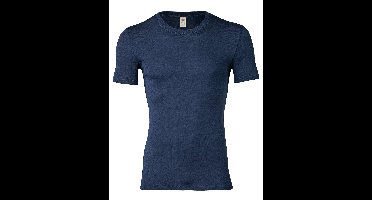 Heren T-Shirt Zijde Wol Engel Natur Kleur Navy blauw Maat 46/48 - Medium