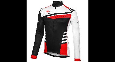fietsshirt met lange mouwen Performance Line III, zwart-wit-rood