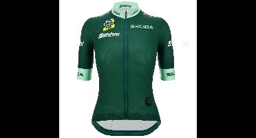 TOUR DE FRANCE Femmes avec Zwift Damesshirt  groene trui 2024