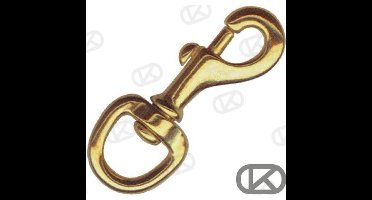 GS71304B - DRAAIBARE BRONZEN KARABIJNHAAK. 68MM (10 stuks)