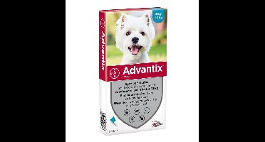 Advantix 100/500 voor honden van 4 tot 10 kg 4 pipetten