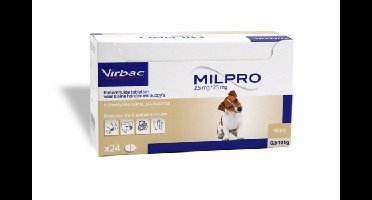 Virbac Milpro Kleine honden en puppies 24 tabletten