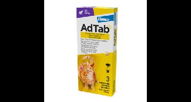 AdTab anti vlo kauwtabletten voor de kat 0,5-2kg - per verpakking