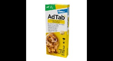 AdTab anti vlo kauwtabletten voor de hond +2,5-5,5kg - per verpakking