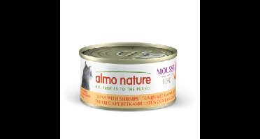 Almo Nature HFC Mousse tonijn met garnalen natvoer kat (70 g) 48 x 70 g