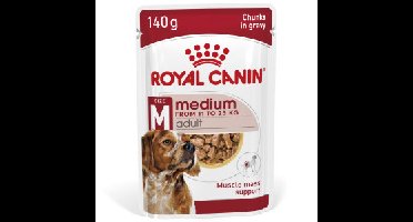 Royal Canin Medium Adult natvoer hond (in saus) 1 doos (10 x 140 g)