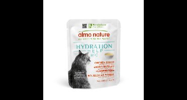 Almo Nature HFC Hydration Help kippenbouillon met kipfilet natvoer kat (50 g) 48 x 50 g