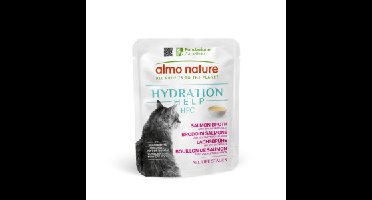 Almo Nature HFC Hydration Help zalmbouillon met zalmfilet natvoer kat (50 g) 24 x 50 g