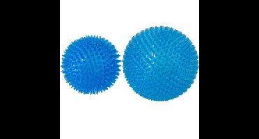 Drijvende bal met stekels blauw hondenspeeltje Per stuk 6 cm