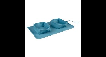 Silicone voerbakjes voor op reis (duo, oprolbaar) Per stuk