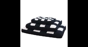 Cozy Block hondenkussen zwart/wit S