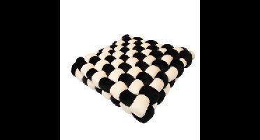 Velvet Vibe kattenkussen Zwart/ Beige