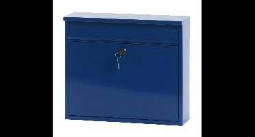 Basic Granadan wandbrievenbus staal - blauw