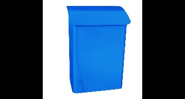 Basic Lugon wandbrievenbus staal - blauw