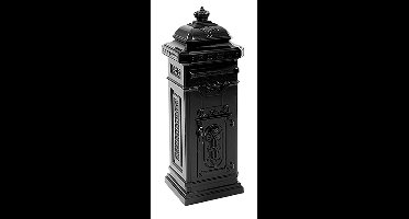 Basic nostalgische staande kolombrievenbus - zwart