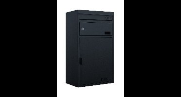 SafePost 45 wandbrievenbus met pakketvak staal - antracietgrijs