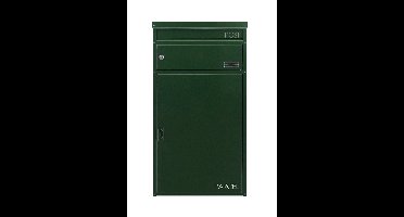 SafePost 65 brievenbus met pakketvak staal - groen