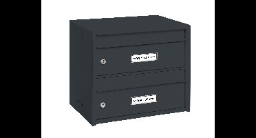 Burg-Wächter Dual Front dubbele brievenbus staal - antraciet