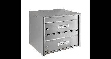 Burg-Wächter Dual Front dubbele brievenbus - RVS