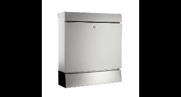 Burg-Wächter Seattle wandbrievenbus modern met krantenrol - RVS