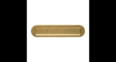 Intersteel Briefplaat ovaal 340x80mm met klep/regenrand - PVD messing getrommeld