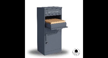 Basic 4gardenz staande pakketbrievenbus vrijstaand met apart postvak - antraciet