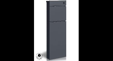 Basic 4gardenz staande brievenbus staal - antraciet