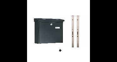 Burg-Wächter Amsterdam brievenbus met RVS palen - antraciet