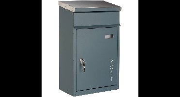 SafePost Tiamat 854PZ wandbrievenbus staal - antracietgrijs