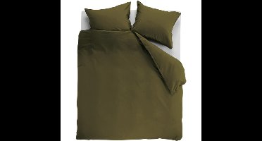Dekbedovertrek Cotton Uni Olive Green 240x200/220
