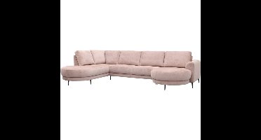 Bank Soof hoekziteiland rond links + 2,5-zits zonder arm + longchair rond arm rechts