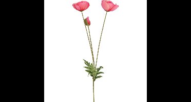 Kunstbloem Papaver d.roze