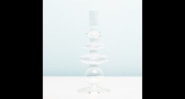 Glaskunst Ringen Kandelaar - Groot/transparant