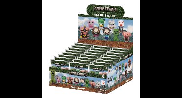Minecraft 3D PVC Bag Clips Series 1 Display (24)