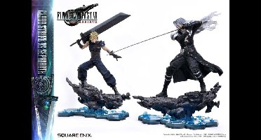 Final Fantasy VII Rebirth Statues 2-Pack 1/4 Cloud Strife vs Sephiroth 69 cm