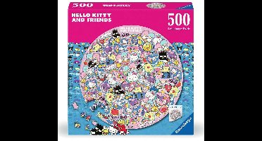 Hello Kitty and Friends Round Jigsaw Puzzle (500 pieces)
