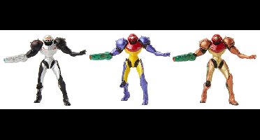 World of Nintendo Metroid Mini Figure 3-Pack Chozo Power Suits 6 cm