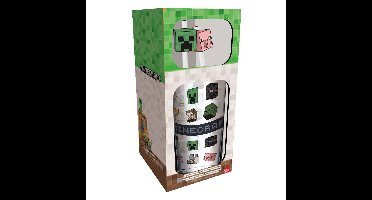 Minecraft Glass Tumbler with Straws Characters 485 ml