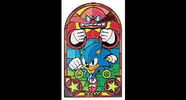 Sonic The Hedgehog Ingot Stained Glass Window Style 60 cm