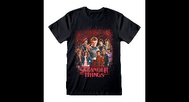 Stranger Things T-Shirt Group of all Characters Size S