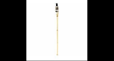 Bamboe tuinfakkel - 90 cm - Tuin decoratie/tuinverlichting - Oliefakkels navulbaar