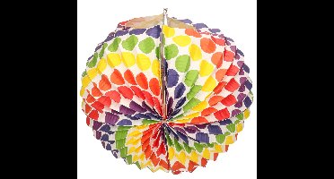 Boland Lampion met gekleurde stippen - papier - Dia 26 cm - Feestversieringen