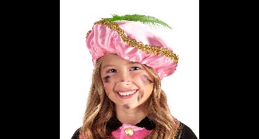 Boland Pietenmuts - roze - met veer - kinderen - sinterklaasfeest