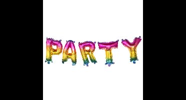 Boland Verjaardag slinger PARTY - gekleurd - 300 cm - feest folie ballonenslinger