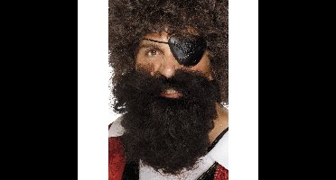 Bruine piraten verkleed baard voor heren