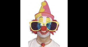 Carnaval verkleed Clowns bril - verkleedbrillen - groot formaat - fun artikel