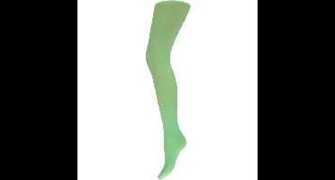 Carnaval verkleed panty voor dames - fluor groen - 60 denier - microfibre - kousen