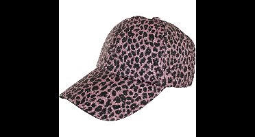 Carnaval verkleed pet - panterprint - roze - foute-/panterparty - luipaardprint